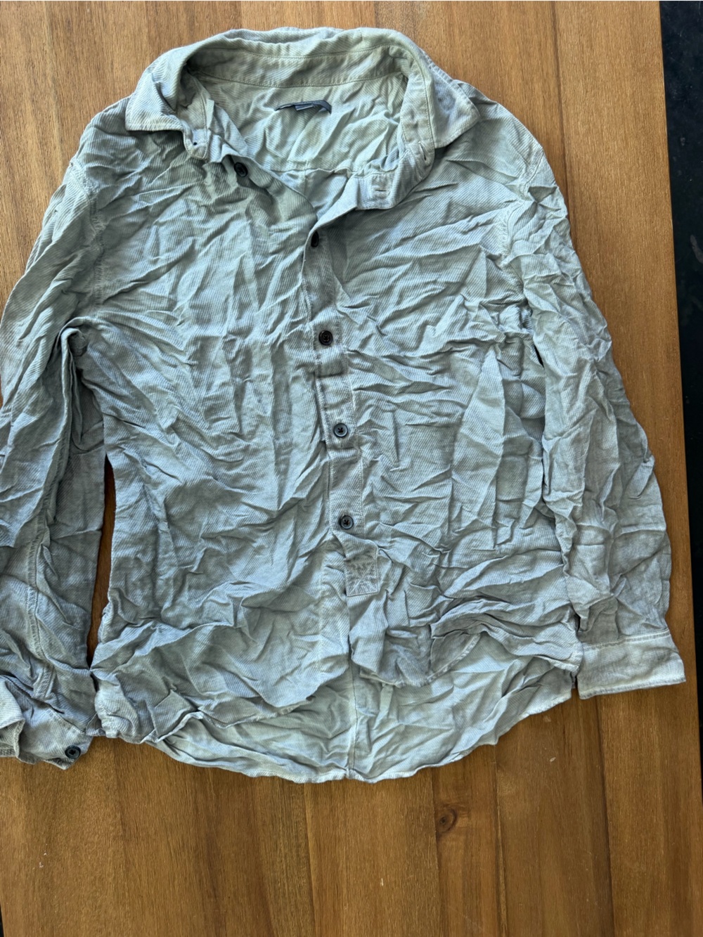 John Varvatos Light Gray Casual Button-Down Shirt